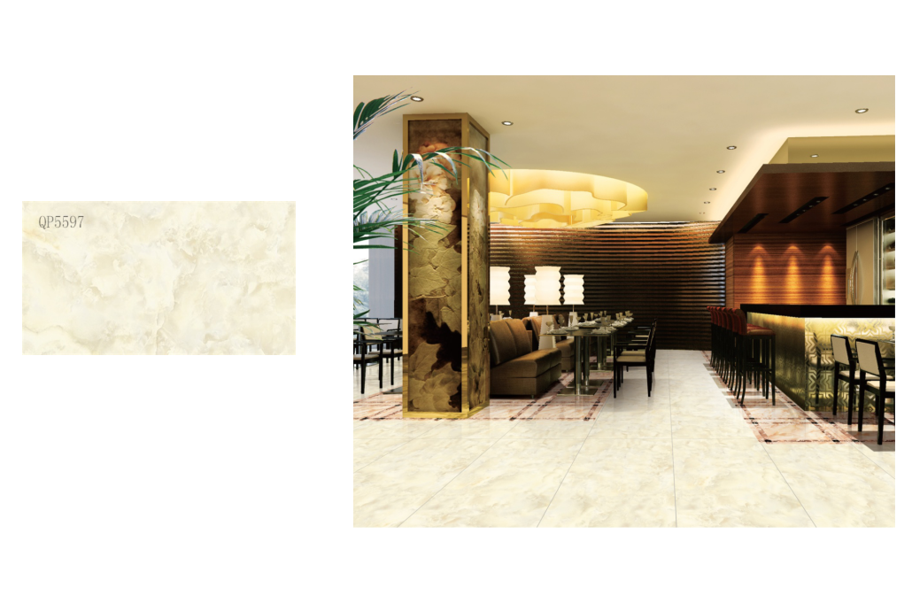 600*1200*5.5mm full polished porcelain tiles Item QP5597